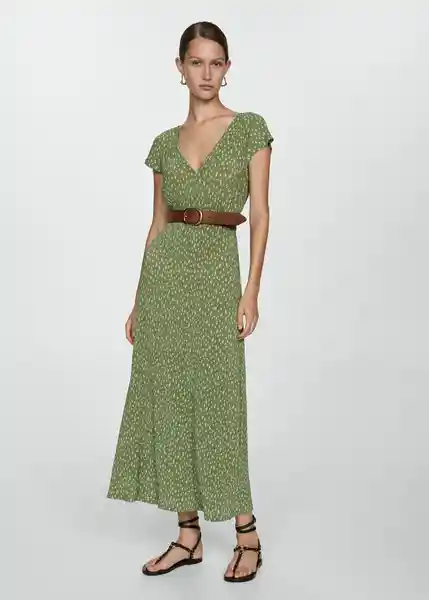 Vestido Mar Verde Talla S Mujer Mango