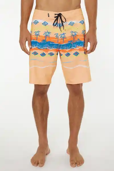 ONeill Short de Baño Hyperfreak Heist Print Am Coral Talla 34