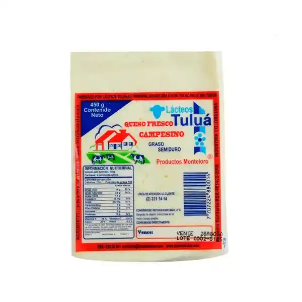 Lácteos Tuluá Queso Campesino