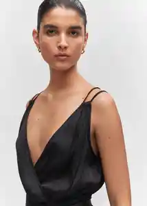 Enterizo Mono Black Negro Talla M Mujer Mango