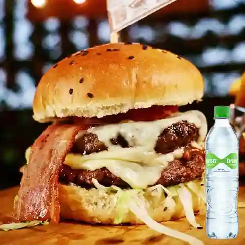 Combo Hamburguesa de Res + Brisa Con Gas 600ML