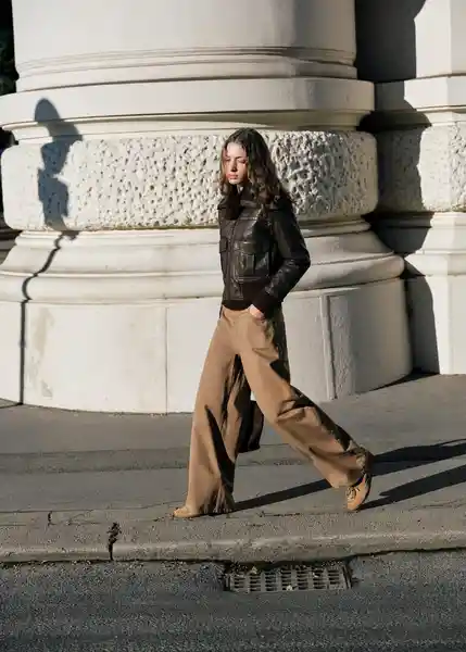 Jean Blair Caramelo Talla 44 Mujer Mango