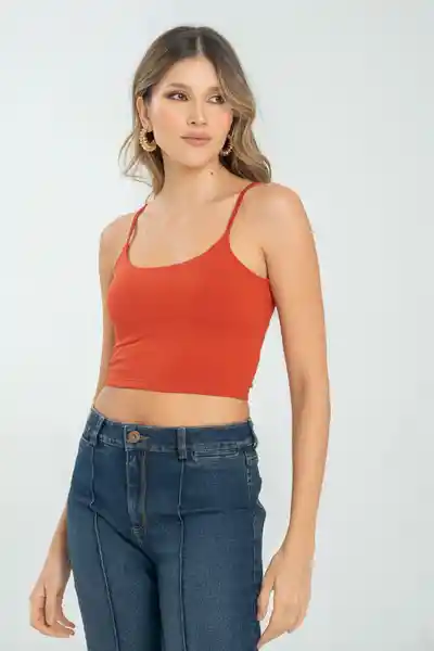 Crop Top Tiras Malibu Color Cobre Talla XL Ragged