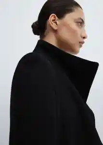 Abrigo Sirenita Negro Talla 26 Mujer Mango