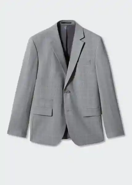 Blazer Americana Breda Gris Claro Vigoré Talla 52 Hombre Mango