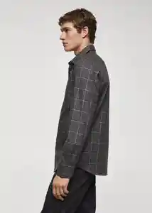 Camisa Roma Gris Talla L Hombre Mango