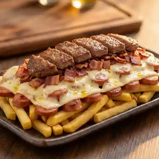 Salchipapa americana especial (para 2)