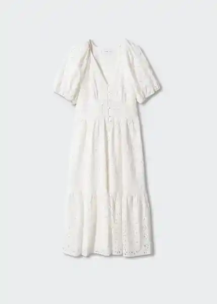 Vestido Romi Blanco Talla 18 Mujer Mango