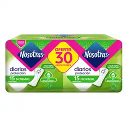 Protectores Diarios Nosotras Normal  2Paq X 15Und