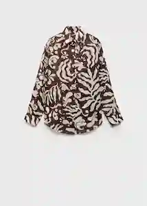 Camisa Nemo Marrón Talla S Mujer Mango