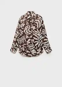 Camisa Nemo Marrón Talla S Mujer Mango