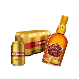 Whisky Chivas Regal Extra 700ml + Sixpack Club Colombia Dorada Lata 330ml