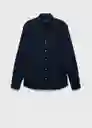 Camisa Twill Navy Talla M Hombre Mango