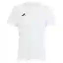 Adidas Camiseta Adizero e Tee Hombre Blanco Talla M IN1157