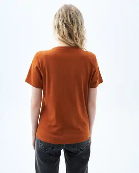 Camiseta Mujer Color Naranja Talla M 609E040 Americanino