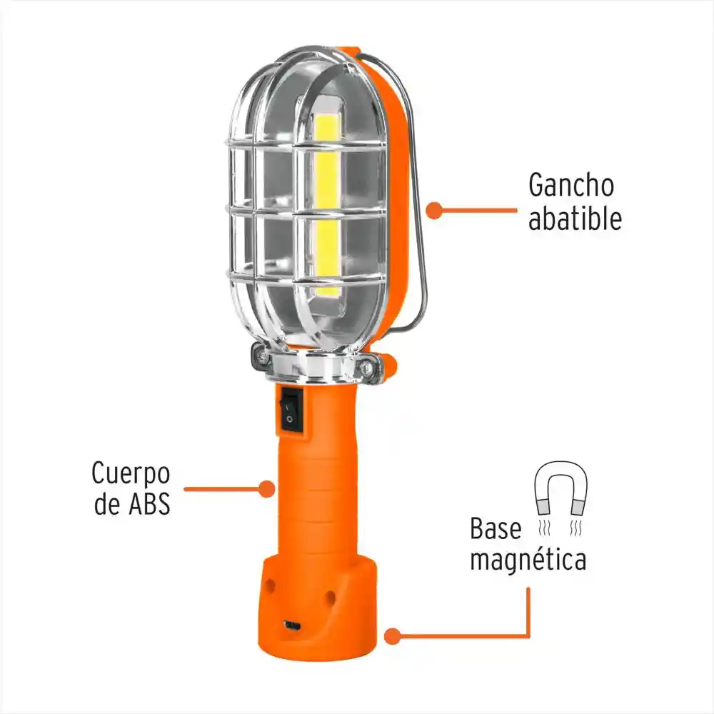 Lámpara Led 280 Mango Taller, Recargable, Truper - 15143