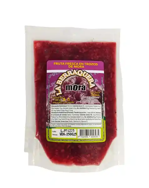 La Berraquera Pulpa Mora Refrigerada