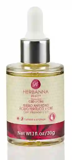 Herbanna Beauty Suero Anti-Edad Acido Ferúlico con Vitamina C y E 