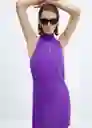 Vestido Charlot Morado Talla S Mujer Mango