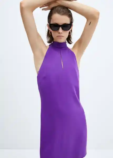 Vestido Charlot Morado Talla S Mujer Mango