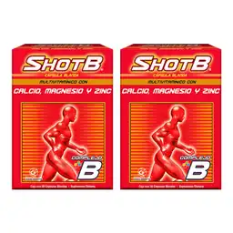 Shot B Suplemento Multivitaminico 30 Capsulas X2