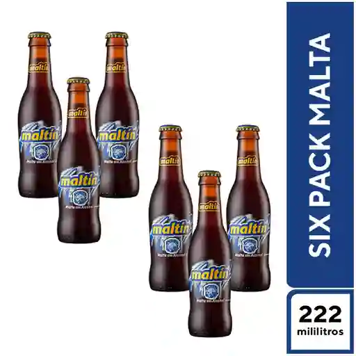 Maltín polar six pack 222 ml