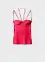 Top Tex Fucsia Talla M Mujer Mango