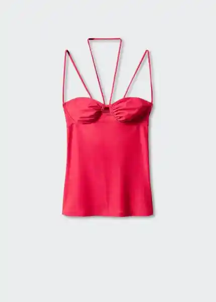 Top Tex Fucsia Talla M Mujer Mango