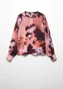 Blusa Alexia Rosa Talla L Mujer Mango