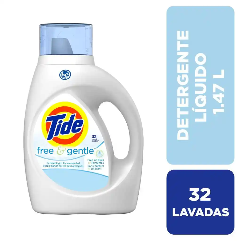 Tide Free & Gentle Detergente Líquido