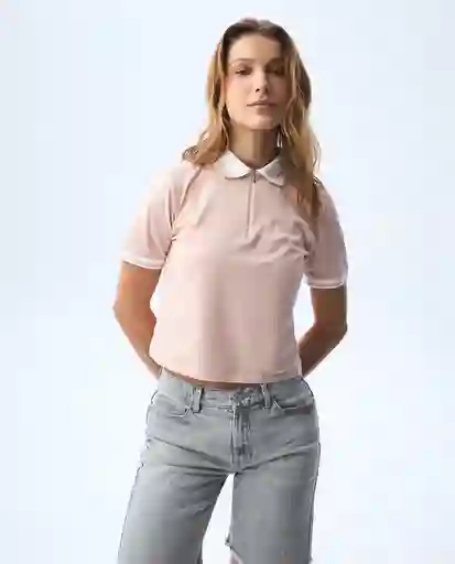 Camiseta Mujer Rosado Talla S 601G007_ROS141310 Americanino