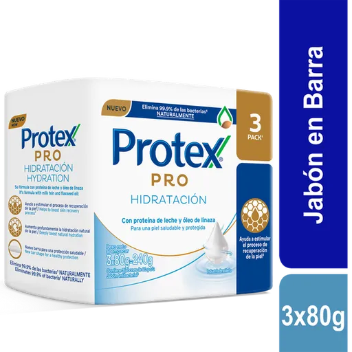 Protex Jabón Antibacterial Pro Hidratación 80 g