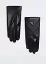 Guantes Tania Negro Talla M Mujer Mango