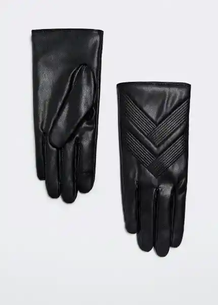 Guantes Tania Negro Talla M Mujer Mango