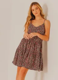 Vestido Manga Sisa Mujer Flores M People