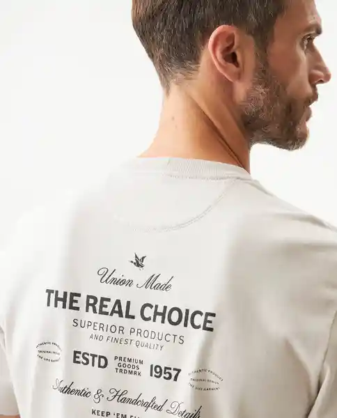 Camiseta Trdmrk Graphic Gris Fundido Medio Talla XXL Chevignon