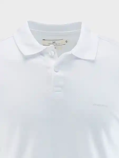 Camisa Piqué Slim Fit Unicolor Blanco Talla L 69615 Arturo Calle