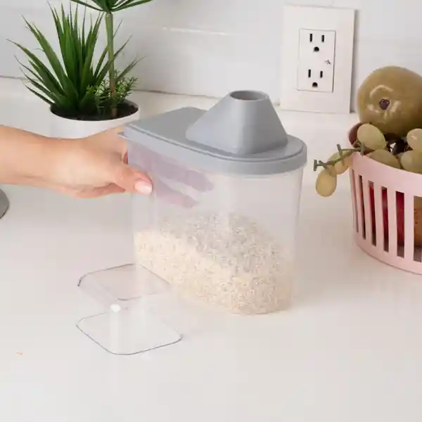 Contenedor de Almacenamiento Multigrano S Serie Gris Miniso