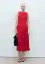 Vestido Maya Rojo Talla S Mujer Mango