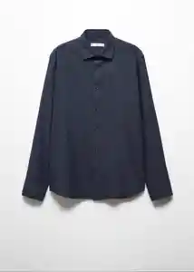 Camisa Lanza Navy Talla S Hombre Mango