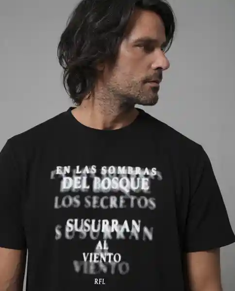 Camiseta Hombre Negro Talla L 109G000_NEG194007 Rifle