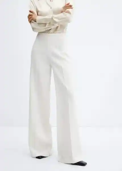 Pantalón Justo Crudo Talla 44 Mujer Mango