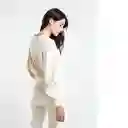  Saco Tejido Violeta Crudo Puro Claro Talla Xs Naf-Naf 