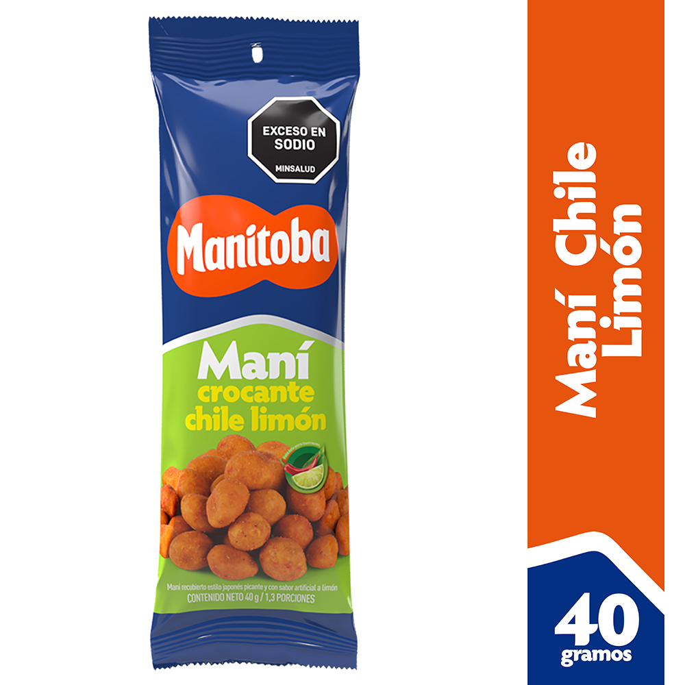 Maní Crocante Chile Limón Manitoba 40 g