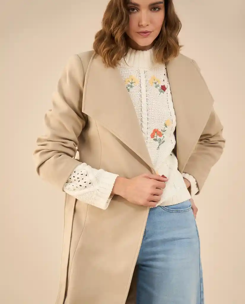 Chaqueta Beige Taupe Medio Talla M 622G221 Esprit