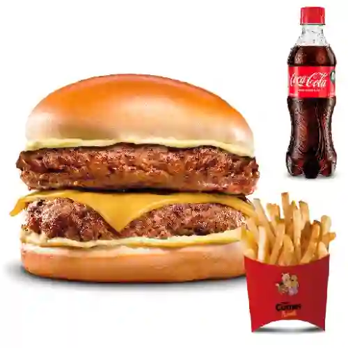 Combo Doble Carne + Coca Cola 400ml