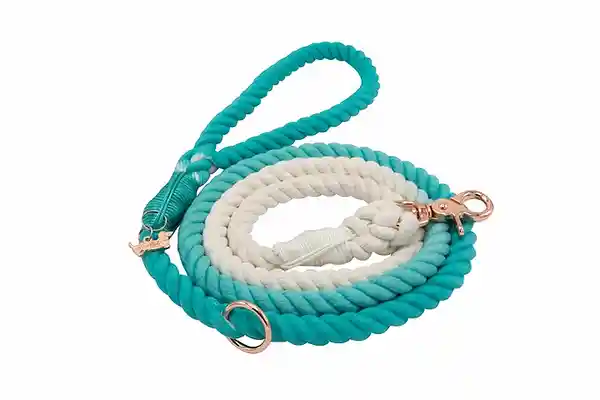 Sassy Woof Correa Rope Leash Ombre Teal