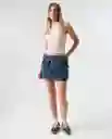 Falda Mujer Azul Talla 4 342G000_AZU174429 Americanino