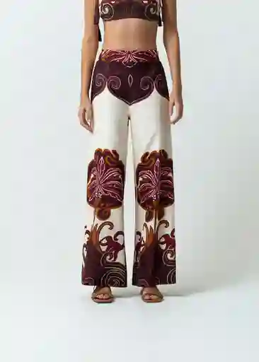 Pantalón Euge Mujer Crudo Novia Claro T 8 432G301 Naf Naf