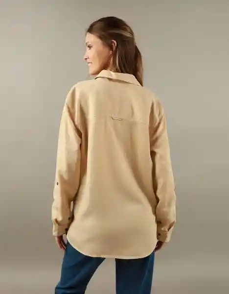 Camisa Mujer Beige Talla: Medium American Eagle